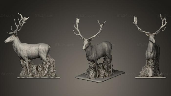 Animal figurines (Le Cerf Miracle, STKJ_0344) 3D models for cnc